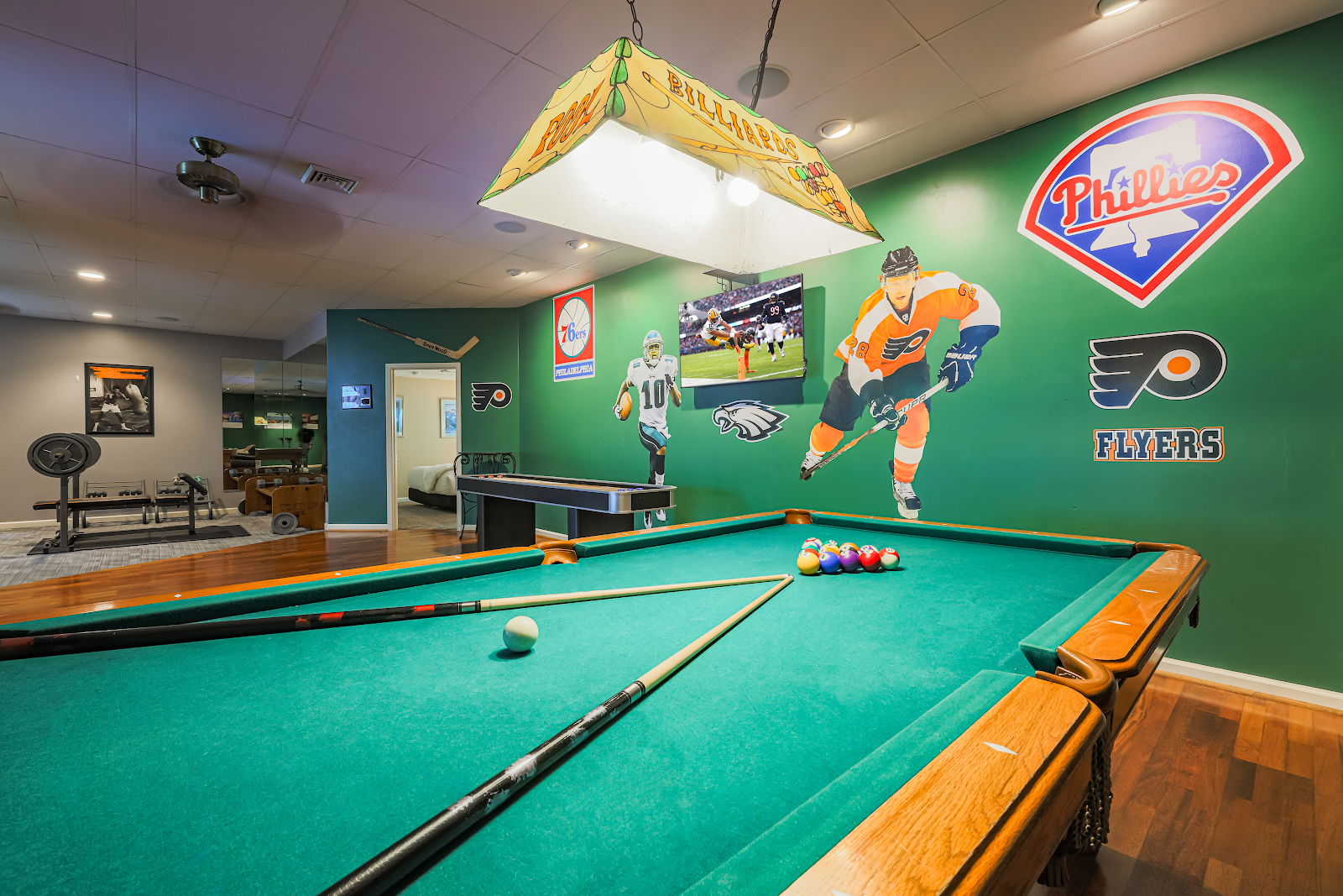 Game Lounge with Ping Pong, Pool Table & Shuffleboard