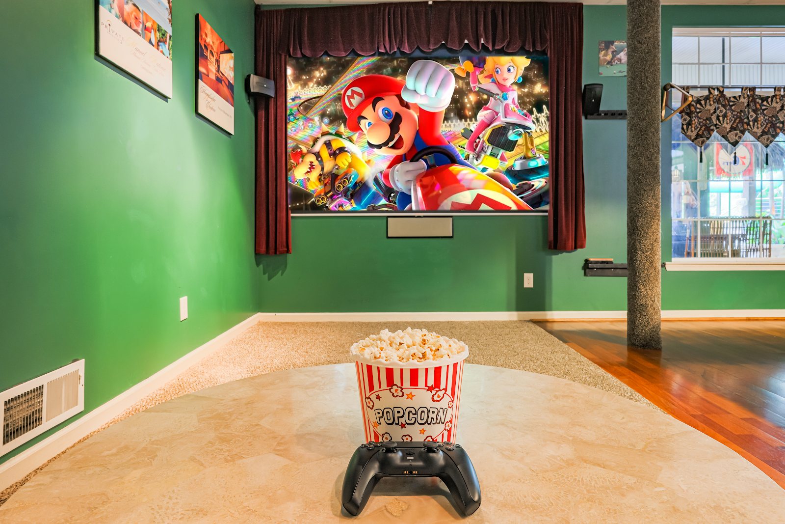 Next-Gen Gaming Theater with PS5, Xbox Series X, and Nintendo Switch Dock